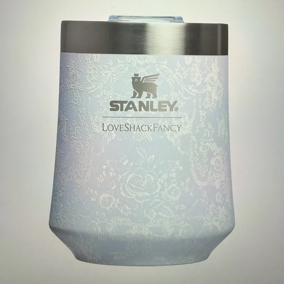 🍷💝🆕Stanley Love Shack Fancy Wine Tumbler * Alpine Blue *  NEW IN BOX - Picture 2 of 7
